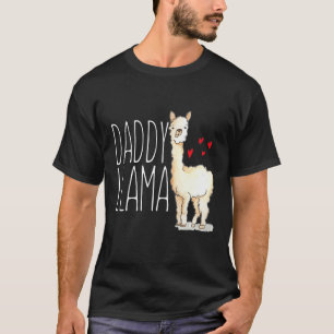 Camiseta Papai Lhama Família Correspondente Tribo Corações