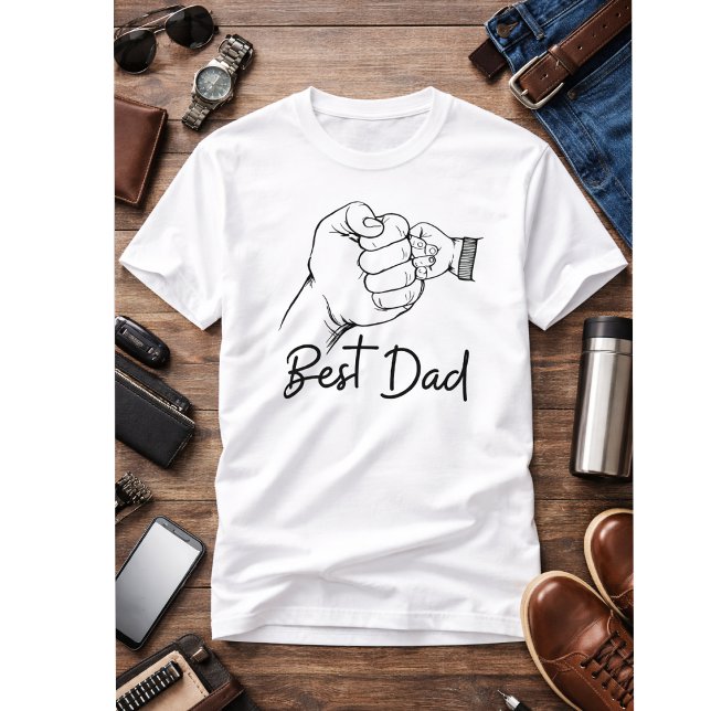 Camiseta Papai Moderno Bonito Melhor (Criador carregado)