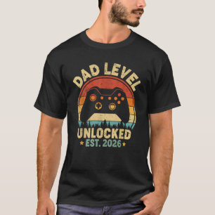 Camiseta Papai Nível Desbloqueado 2026 Para Papai Videojoga