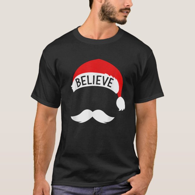 Camiseta Papai Noel acredita no natal ou no Natal (Frente)