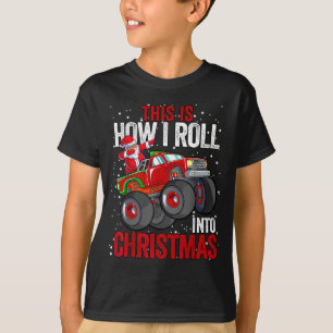 Camiseta Papai Noel Afro-Americano Caminhão Monstro C
