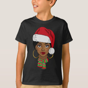 Camiseta Papai Noel Afro Americano Negro Melani Natal