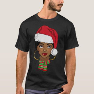 Camiseta Papai Noel Afro Americano Negro Melani Natal