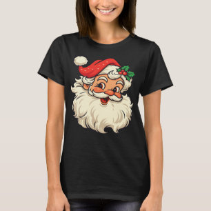 Camiseta Papai Noel Alegre com um Sorriso Jovial