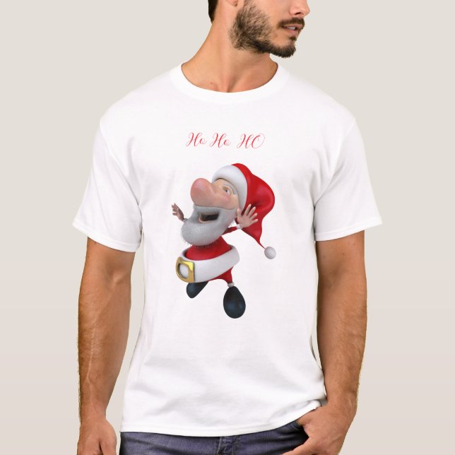 Camiseta Papai Noel Alegre Ho Ho  (Frente)