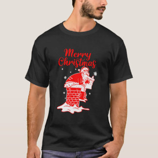 Camiseta Papai Noel Alegre Poog Inverno Neve