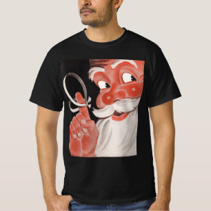 Camiseta Papai Noel Antigo com Cordão de Lembrete no Dedo