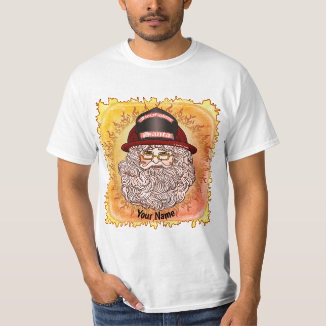 Camiseta Papai Noel Bombeiro  (Frente)
