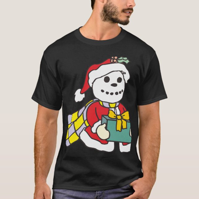 Camiseta papai noel boneco de neve (Frente)