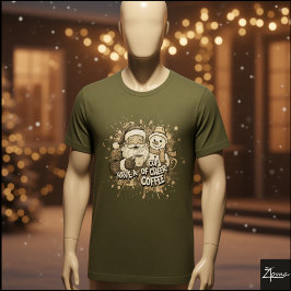 Camiseta Papai Noel Boneco de Neve Café Alegria Tinta Salpi