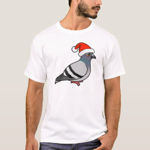 Camiseta Papai noel bonito do pombo dos desenhos animados