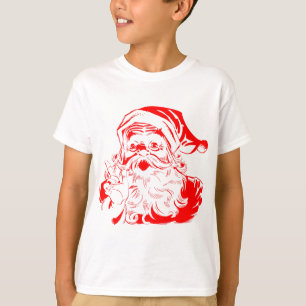 Camiseta Papai Noel Branco e Vermelho