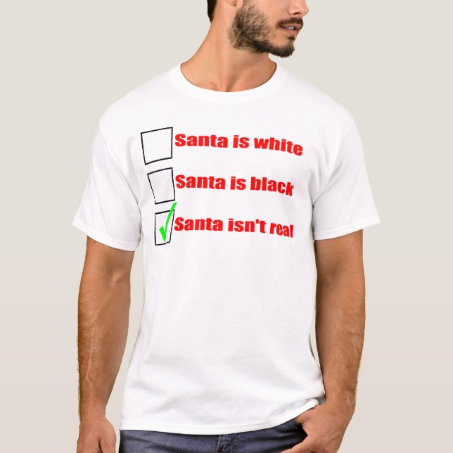 Camiseta Papai noel branco ou preto (Frente)