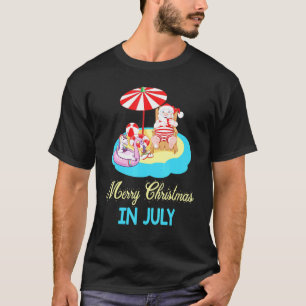Camiseta Papai Noel Brinca Com Pato Unicórnio Feliz Natal