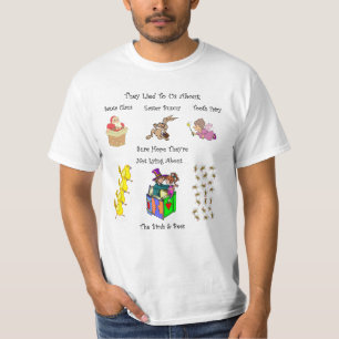 Camiseta Papai Noel~Coelhinho da Páscoa~Fada Dente~Pássaros