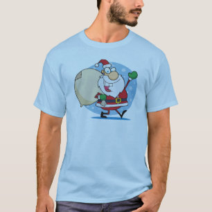 Camiseta Papai Noel com design do feriado do Natal do saco
