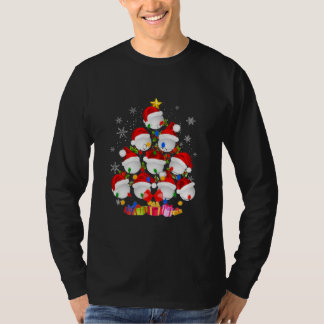 Camiseta Papai Noel com Golfe Árvore de Natal Engraçado
