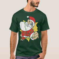 Papai Noel com luzes de fadas engraçado Papai Noel