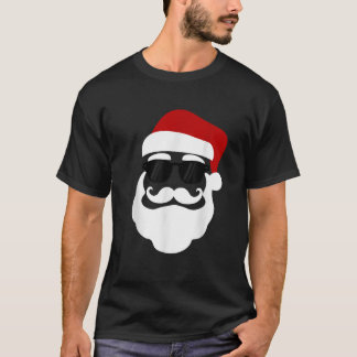 Camiseta Papai Noel com óculos escuros Design de Natal engr