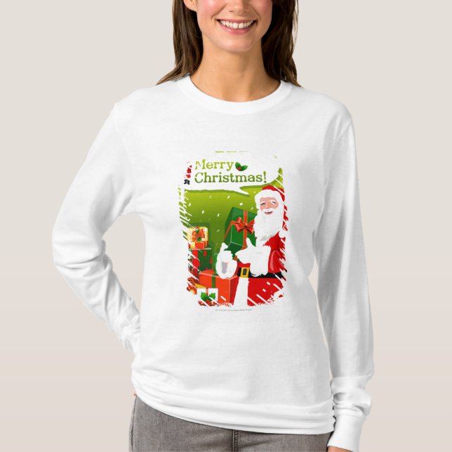Camiseta Papai Noel com presentes (Frente)