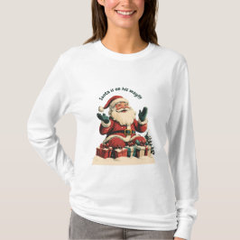 Camiseta Papai Noel com presentes de Natal