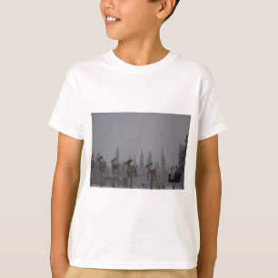 Camiseta Papai noel congelado floco de neve nevando do gelo