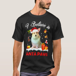 Camiseta Papai Noel Corgi Cachorro Natal Decoração