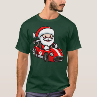 Camiseta Papai Noel da Corrida de Natal