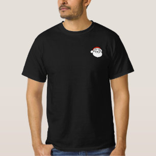 Camiseta Papai Noel da Equipe de Natal Fofo com Chapéu Verm