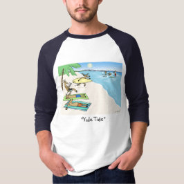 Camiseta Papai noel da maré de Yule & feriado das férias da