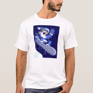 Camiseta Papai noel da snowboarding