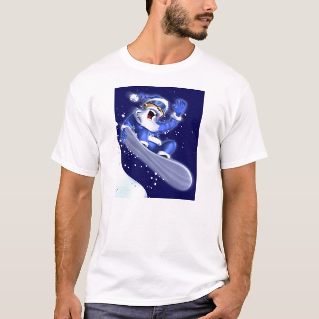 Camiseta Papai noel da snowboarding (Frente)
