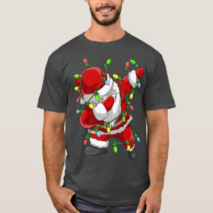 Camiseta Papai Noel Dabbing Luzes De árvore De Natal Xmas M
