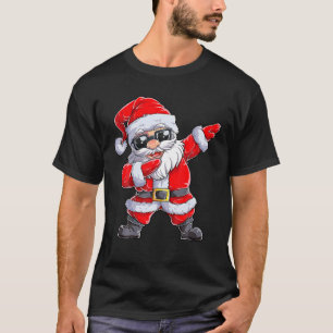Camiseta Papai Noel Dabbing Natal Meninos Homens Piada De N