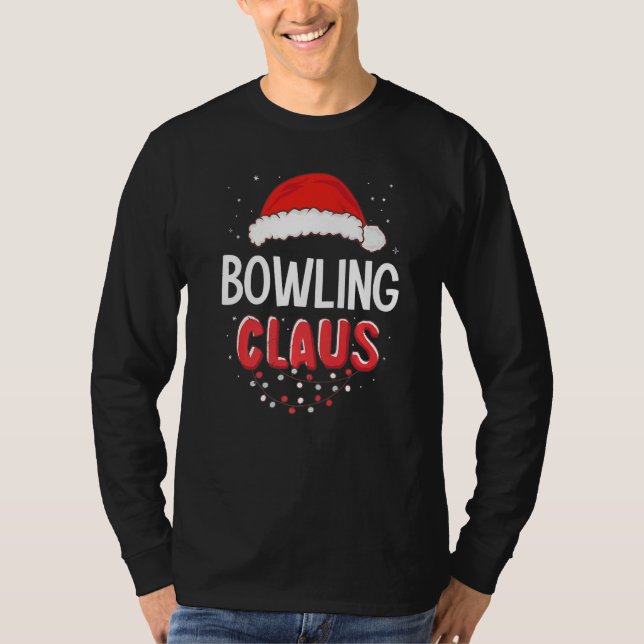 Camiseta Papai Noel de Boliche Fantasia de Natal Combinando (Frente)