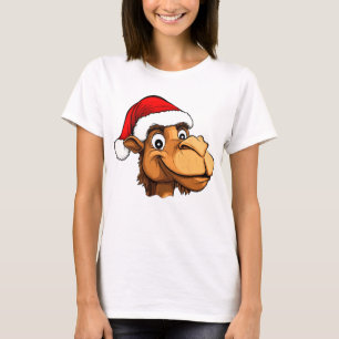 Camiseta Papai Noel de Camelos Natal