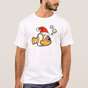 Camiseta Papai noel de Clownfish dos desenhos animados