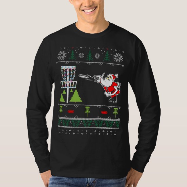 Camiseta Papai noel de Golfe de Disco Feio Natal Docinho En (Frente)