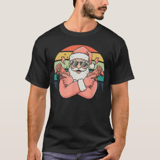 Camiseta Papai Noel de Jogos Antigos e Divertidos Natal Ret