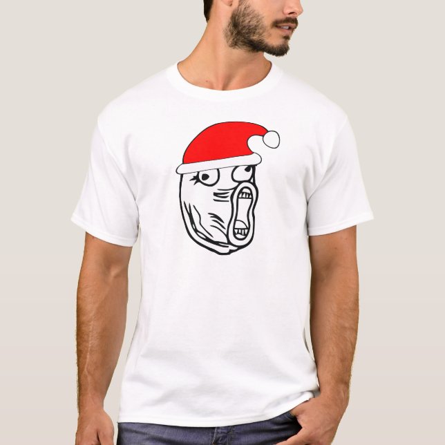 Camiseta Papai noel de LOL - meme do Internet do xmas (Frente)