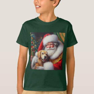 Camiseta Papai Noel de Natal com Cães 3