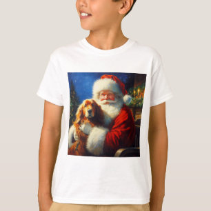 Camiseta Papai Noel de Natal com Cães 4