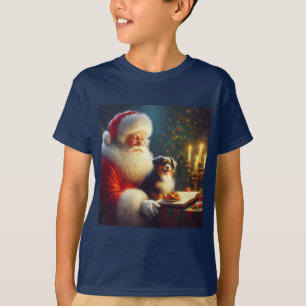 Camiseta Papai Noel de Natal com Cães 5