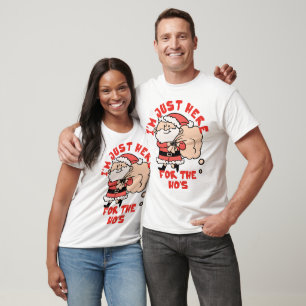 Camiseta Papai Noel de Natal, estou aqui para o Ho