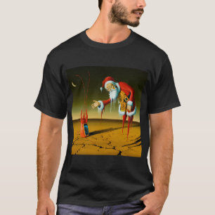 Camiseta Papai Noel de Natal Surrealista