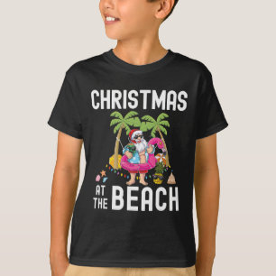 Camiseta Papai Noel de Palmeira Surfa Natal de Verão na Pra