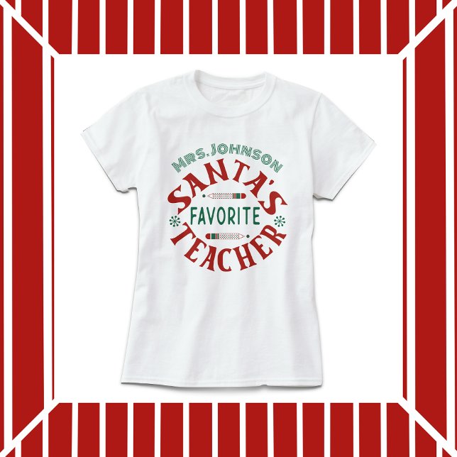 Camiseta Papai noel de professor favorito (Criador carregado)