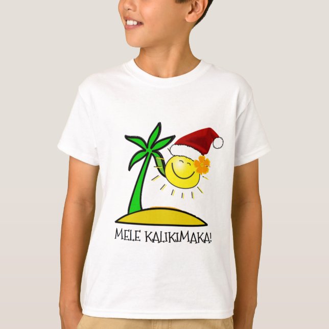 Camiseta Papai noel de Sun - Mele Kalikimaka (Frente)