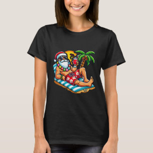 Camiseta Papai Noel de sunga Natal em julho na praia