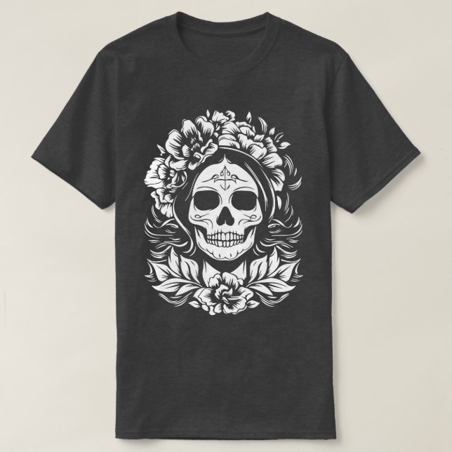 Camiseta papai noel de tatuagem muerte (Frente do Design)